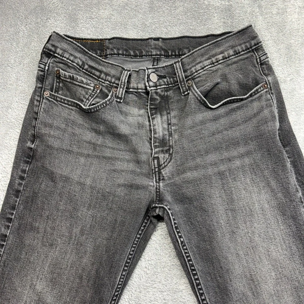 Levi's 514 Straight Fit Jeans Mens 32x30 Black Good Stretch Denim Zip Fly